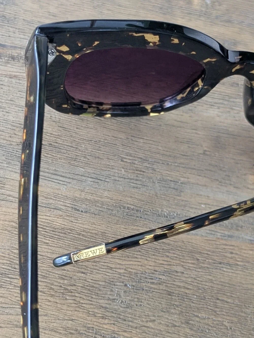 KREWE du optic Dauphine Flat Lens in Zulu Tortoise